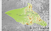 Physical Map of Tieli, desaturated