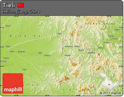Physical Map of Tieli