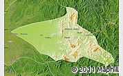 Physical Map of Tieli, satellite outside