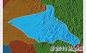 Political Map of Tieli, darken