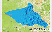 Political Map of Tieli, physical outside