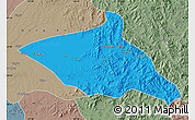 Political Map of Tieli, semi-desaturated