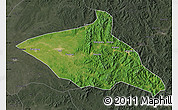 Satellite Map of Tieli, darken, semi-desaturated