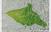 Satellite Map of Tieli, lighten, semi-desaturated