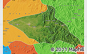 Satellite Map of Tieli, political outside