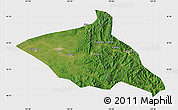 Satellite Map of Tieli, single color outside