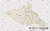 Shaded Relief Map of Tieli, cropped outside