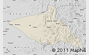 Shaded Relief Map of Tieli, desaturated