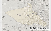 Shaded Relief Map of Tieli, semi-desaturated