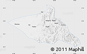 Silver Style Map of Tieli, single color outside