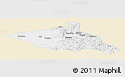 Classic Style Panoramic Map of Tieli, single color outside