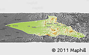 Physical Panoramic Map of Tieli, darken, desaturated