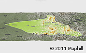 Physical Panoramic Map of Tieli, darken, semi-desaturated
