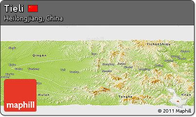 Physical Panoramic Map of Tieli