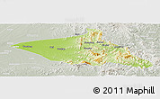 Physical Panoramic Map of Tieli, lighten, semi-desaturated