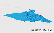 Political Panoramic Map of Tieli, cropped outside