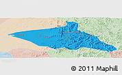 Political Panoramic Map of Tieli, lighten