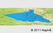 Political Panoramic Map of Tieli, physical outside