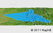 Political Panoramic Map of Tieli, satellite outside