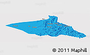 Political Panoramic Map of Tieli, single color outside