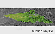 Satellite Panoramic Map of Tieli, desaturated