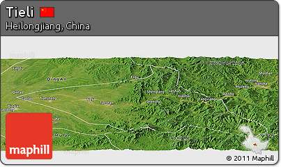 Satellite Panoramic Map of Tieli