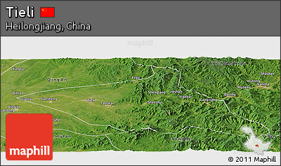 Satellite Panoramic Map of Tieli