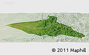 Satellite Panoramic Map of Tieli, lighten