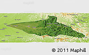 Satellite Panoramic Map of Tieli, physical outside