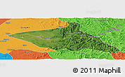 Satellite Panoramic Map of Tieli, political outside