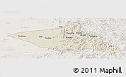 Shaded Relief Panoramic Map of Tieli, lighten