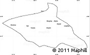 Blank Simple Map of Tieli, cropped outside