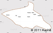 Classic Style Simple Map of Tieli, cropped outside