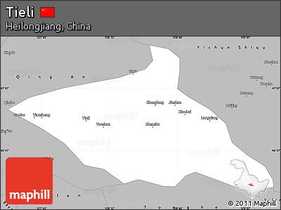 Gray Simple Map of Tieli