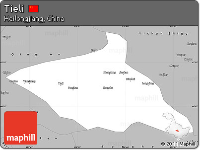 Gray Simple Map of Tieli