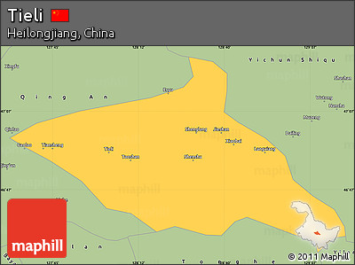 Savanna Style Simple Map of Tieli