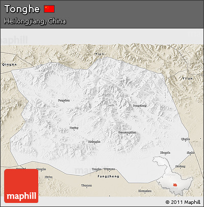 Classic Style 3D Map of Tonghe