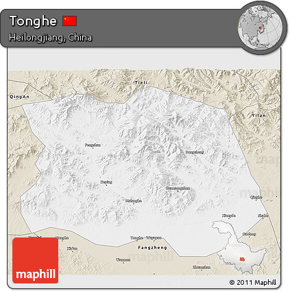 Classic Style 3D Map of Tonghe