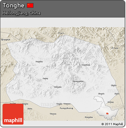 Classic Style 3D Map of Tonghe
