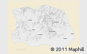 Classic Style 3D Map of Tonghe, single color outside