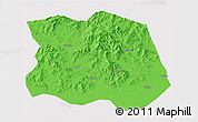 Political 3D Map of Tonghe, cropped outside