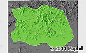Political 3D Map of Tonghe, darken, desaturated