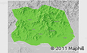 Political 3D Map of Tonghe, lighten, desaturated