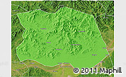 Political 3D Map of Tonghe, satellite outside
