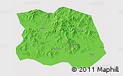 Political 3D Map of Tonghe, single color outside