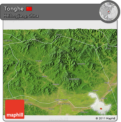 Satellite 3D Map of Tonghe