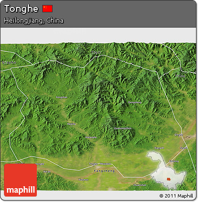 Satellite 3D Map of Tonghe