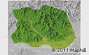Satellite 3D Map of Tonghe, lighten, desaturated