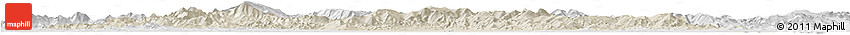 Shaded Relief Horizon Map of Tonghe, lighten, desaturated