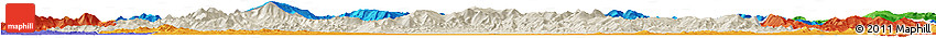 Shaded Relief Horizon Map of Tonghe, political outside